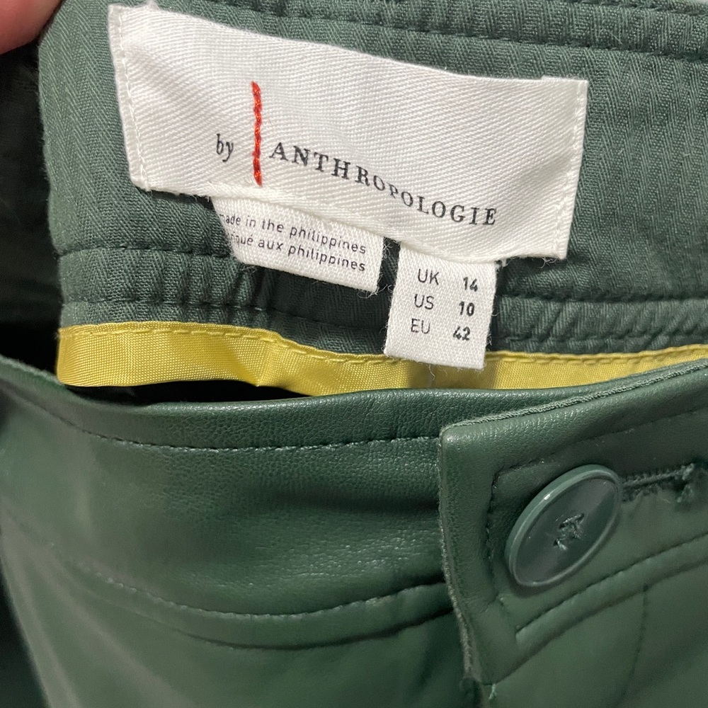 NWT Anthropologie Faux Leader Wide -Leg Culottes - Picture 8 of 9